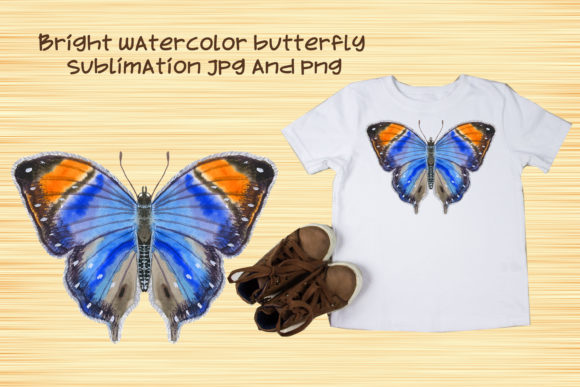 Bright Watercolor Butterfly Sublimation Illustrations