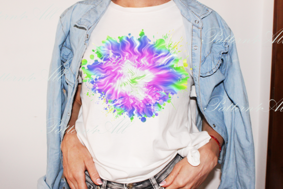 Tie Dye Watercolor Distressed Background Illustrations
