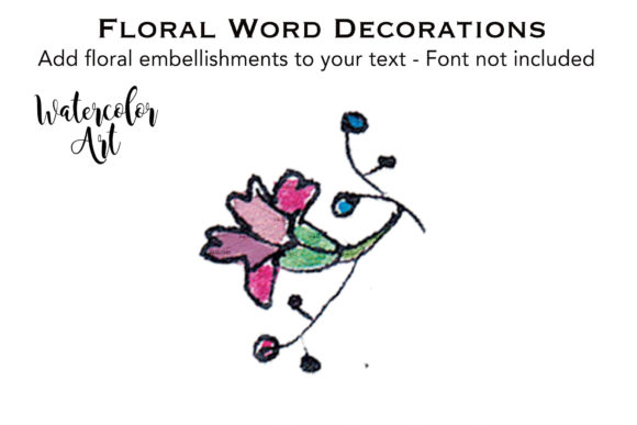 Watercolor Flower Purple Bud Illustrations