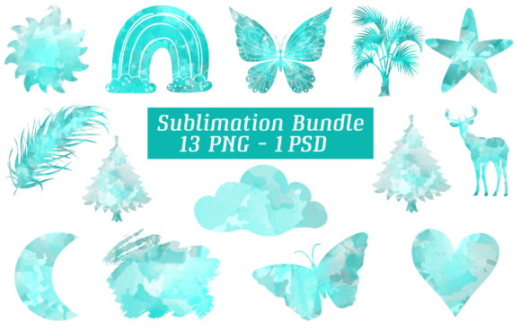 Watercolor Sublimation Clipart and Illustrations