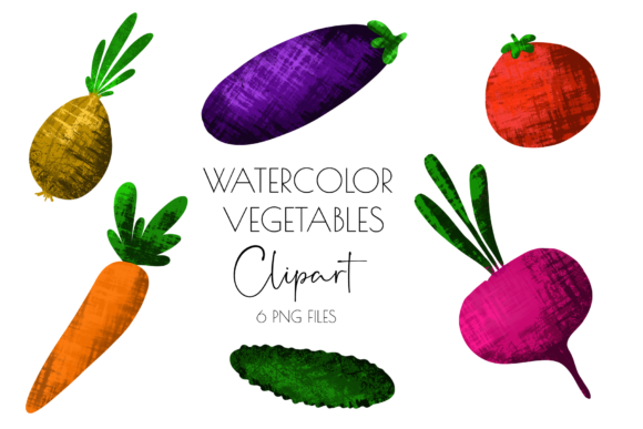 Watercolor Vegetables Clipart, Healthy Illustrations